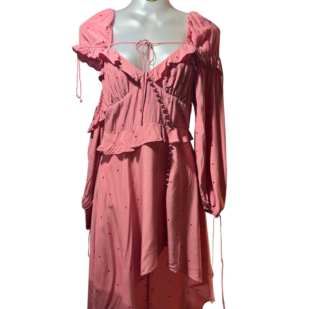 For Love & Lemons Pink Asymmetrical Dress